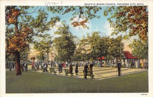 Traverse City Michigan~Shuffle Board Courts @ Park~Hopkins Camera & Gift Shop Pc