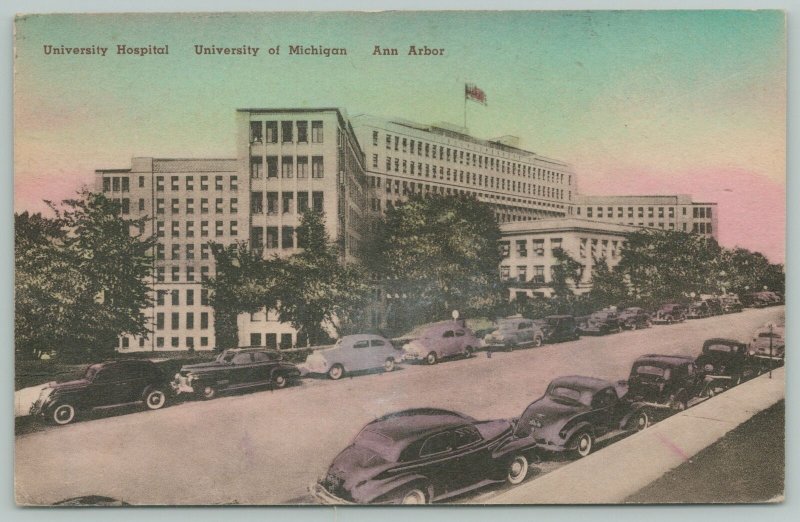 Ann Arbor Michigan~University Hospital~1910 Postcard