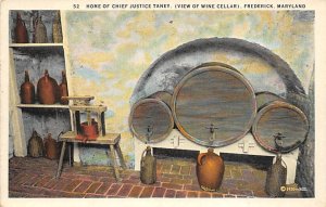 Home of Chief Justice Taney Wine Cellar - Frederick, Maryland MD Postcard