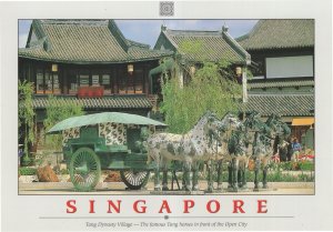 Tang Dynasty Village Tong Horses Statue Singapore Postcard