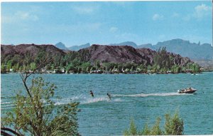 Water Skiing on the Colorado River Dividing Nevada and Arizona