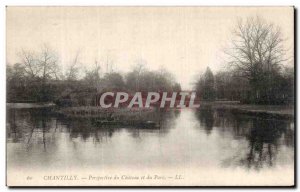 Old Postcard Chateau De Chantilly Perspective Chateau and Park