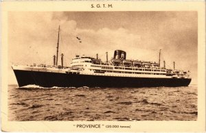 CPA MARSEILLE Ships Ocean Liner Provence . S. G. T. M. (1293960)