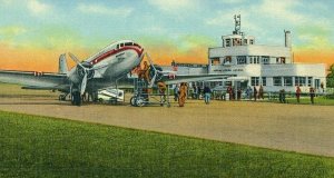 Postcard View of Kent County Airport in Grand Rapids, MI.              N1