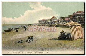 Old Postcard Luke on the general view beach sea