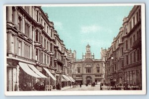 Dundee Scotland Postcard Whitehall Street Business Section c1910 Antique