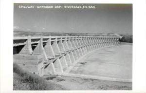 c1950 RPPC Postcard; Spillway, Garrison Dam, Riverdale ND McLean County Unposted