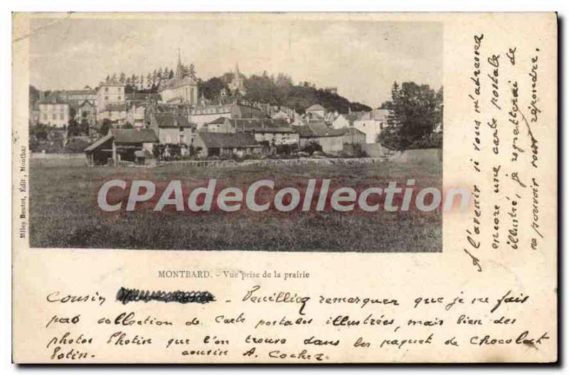 Postcard Old Montbard Vue Prize De La Prairie