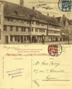 denmark, AALBORG ÅLBORG, Lybækkergaarden (1908) Postcard