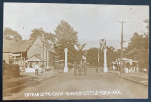 Mint USA Postcard RPPC Civil War Camp Shaver Little Rock Arkansas