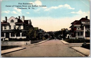 Charleston West Virginia WV, Fine Residences, Elegant Early 20th-Homes, Postcard