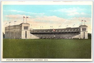 Ohio State University Stadium Columbus OH Vintage Postcard W. S. Harriman
