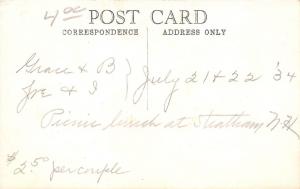 B68/ Wells Maine Me RPPC Real Photo Postcard 1934 Wonder View Camps Route 1