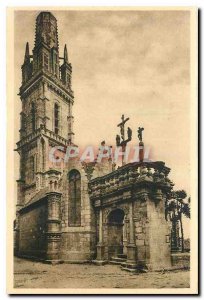 Old Postcard Brittany Finistere Lampaul Arc de Triomphe and the Church