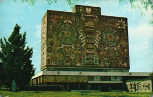 Vintage Postcard The Mexico City University Library MX
