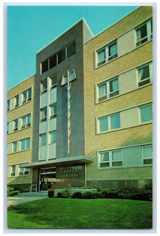 c1950's Sharon General Hospital Building Sharon Pennsylvania PA Vintage Postcard 