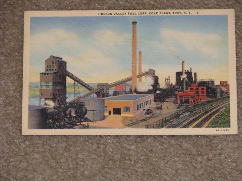 Hudson Valley Fuel Corp. Coke Plant, Troy, N.Y., unused vintage card