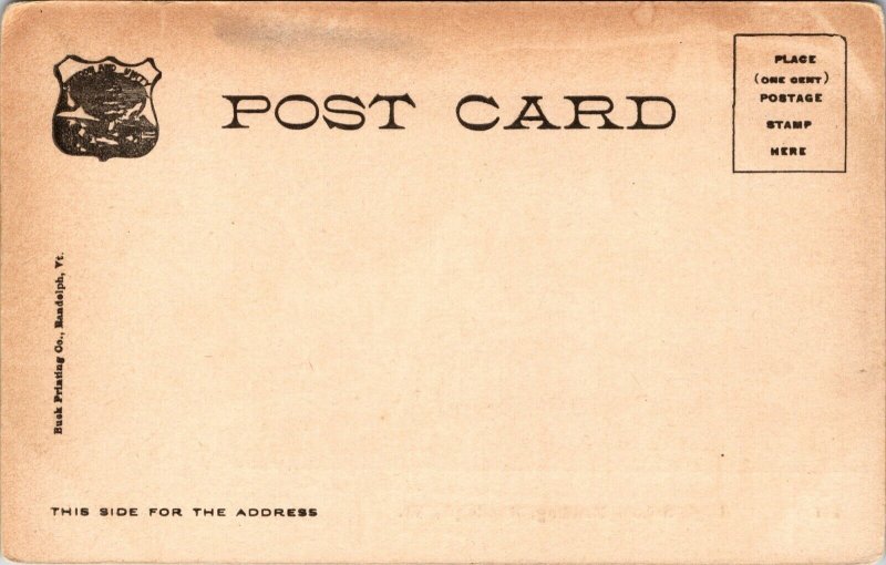 Postcard High School Building in Randolph, Vermont United States