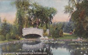 Connecticut Hartford Bridge and Lily Pond Elizabeth Park Curteich