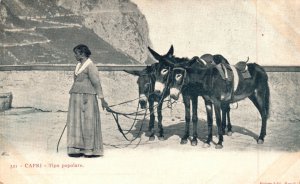 Vintage Postcard Capri Tipo Popolare Islander Italy