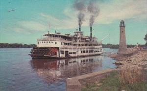 Iowa Clinton Excursion Boat On The Mississippi River