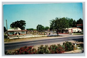 Vintage 1960's Advertising Postcard Flagstone Motel US Highway 99 Stockton CA