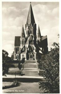 Sweden Västervik Nya Kyrkan Vintage RPPC 03.98