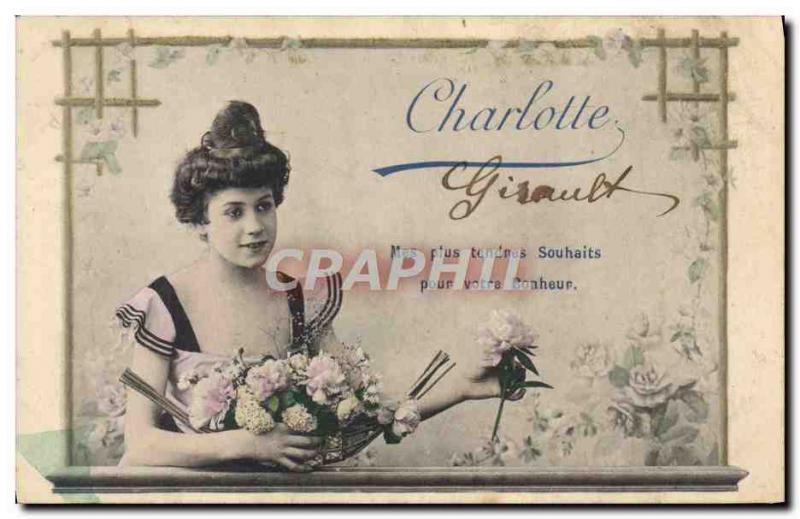 Old Postcard Fancy Surname Charlotte