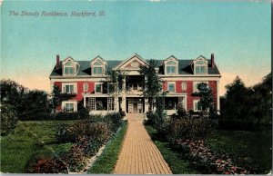 The Shoudy Residence, Shoudy Soap Works Rockford IL Vintage Postcard C46