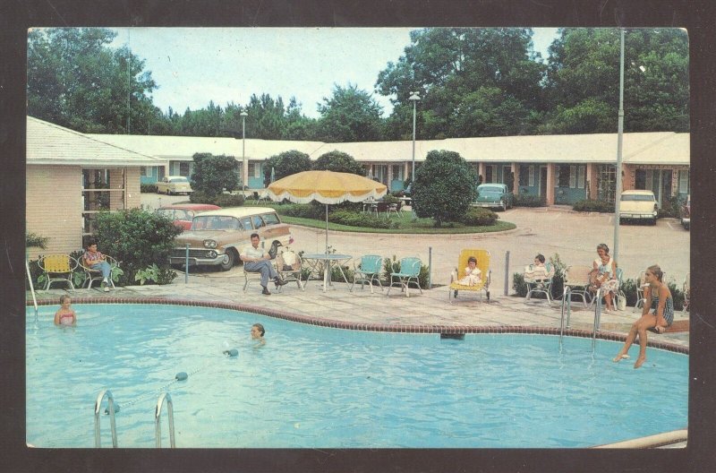 VALDOSTA GEORGIA ASHLEY OAKS MOTEL SWIMMING POOL ADVERTISING POSTCARD