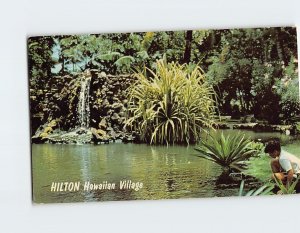 Postcard Exotic Japanese Pond Hilton Hawaiian Village Honolulu Hawaii USA