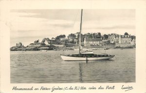 Sailing vessels navigation related postcard France Ploumanach Perros Guirec yach