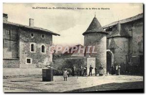 Old Postcard Stt Etienne de St Geoirs house of the mother of Chuck