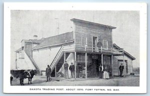 1968 Fort Totten North Dakota ND Vintage Postcard Greetings Trading Post Posted