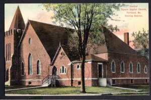 Maine PORTLAND Central Square Baptist Church Deering District pm1910 - DB