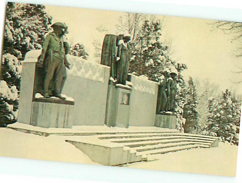 Vintage Post Card Military Park Shilo in Snow Winter Gen Prentiss Tenn  # 4260