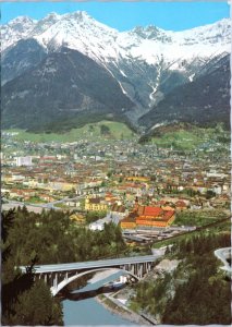 Postcard Austria Innsbruck -Silver bridge of the Brenner autobahn