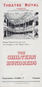 The Chiltern Hundreds William Douglas Home Theatre Royal Margate Kent Programme