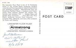 Lancaster Pennsylvania aerial view Armstrong Cork Co vintage pc Z49158