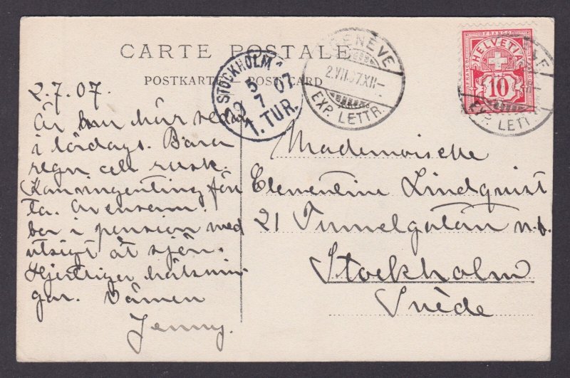 SWITZERLAND, Vintge postcard, Geneva, La rade