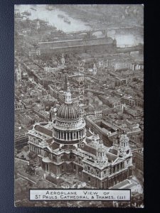 London ST PAUL CATHEDRAL From The Air c1920's PC by Aircraft Manufacturing Co.