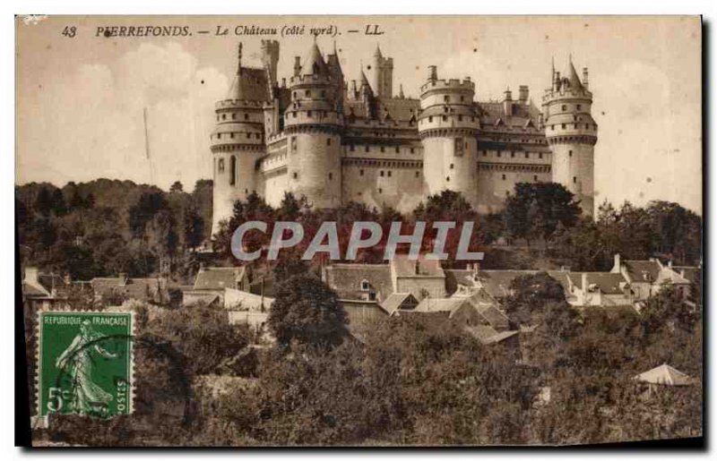 Old Postcard Pierrefonds Chateau north coast