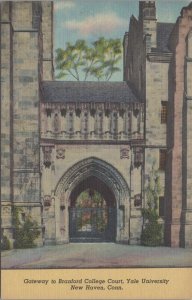 Postcard Gateway to Branford College Court Yale University New Haven CT