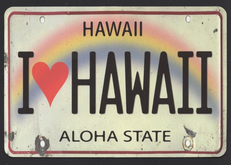 I Heart Hawaii License Plate Pub by Pacifica Island Art ~ Cont'l