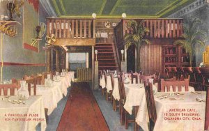 American Cafe Interior Oklahoma City Oklahoma 1916 postcard