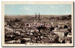 Old Postcard Cholet Aerial view