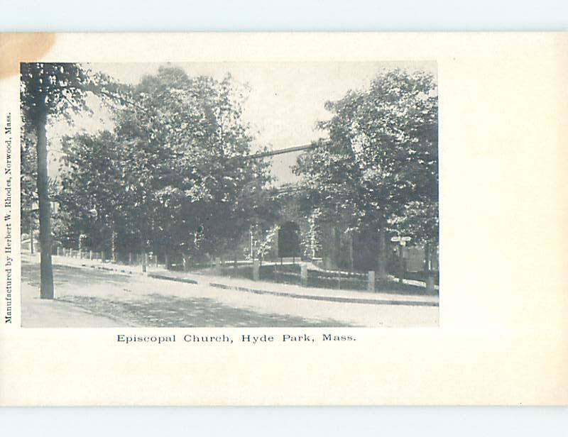 Unused Pre-1907 CHURCH SCENE Hyde Park Massachusetts MA p5416
