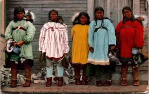 Postcard Eskimo Women Showing Manner of Carrying Their Children Alaska~2016