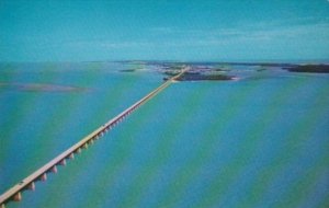 Florida Seven Mile Bridge Looking North Toward Marathon In the Florida Key