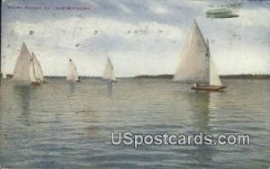 Yacht Racing - Lake Michigan Postcards, Michigan MI Postcard